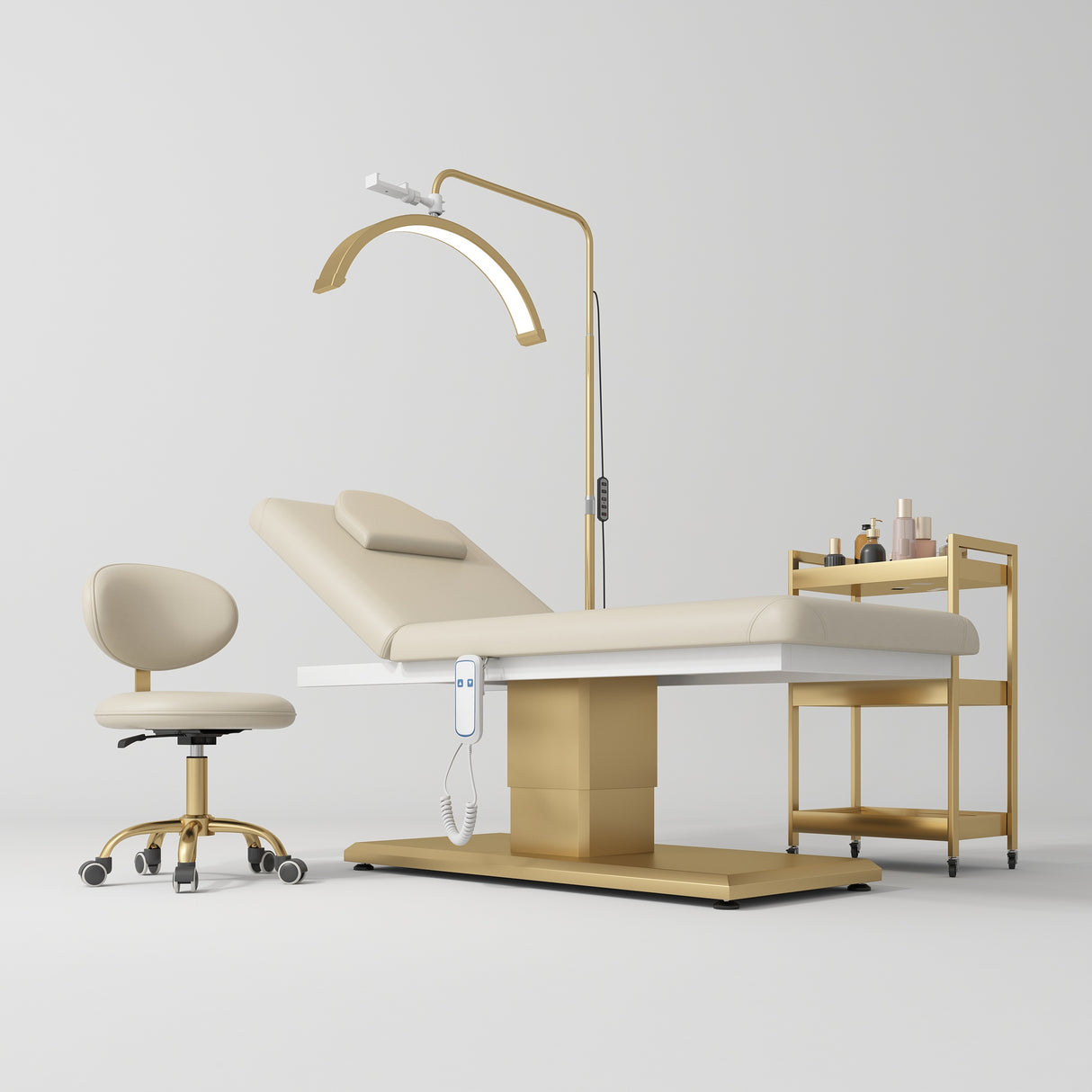 Manufakturo Chérie Premium Electric 4-piece Salon Set Light Brown