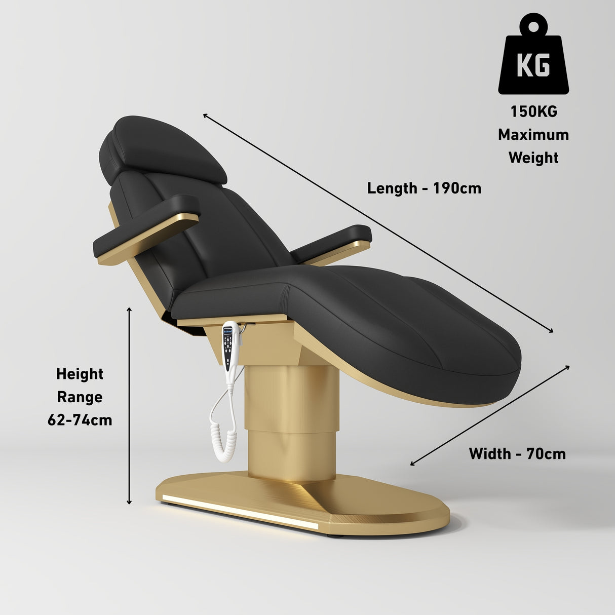 Manufakturo Étoile Black The Complete Studio Set - Beauty Bed, Chair, Moonlight & Trolley