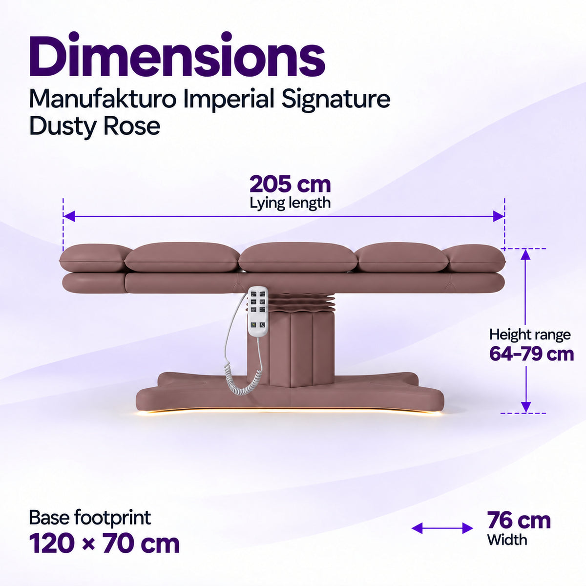 Manufakturo Imperial Signature Dusty Rose – dimensions