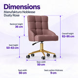 Manufakturo Noblesse Dusty Rose – dimensions