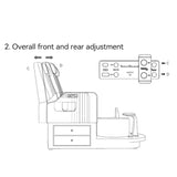 Manufakturo Noémie Luxury Electric Pedicure Chair with Matching Stool – Massage Backrest, Gold Tap, Light Pink