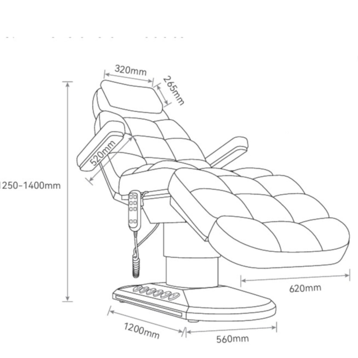 Manufakturo Orielle ver.A Luxury Electric Beauty Bed - Hand & Foot Controls Dark Green