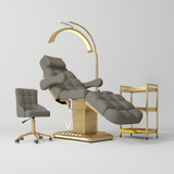 Manufakturo Orielle B Deep Ash – 4-Piece Beauty Studio Set: Luxury Bed, Chair, Moonlight & Trolley