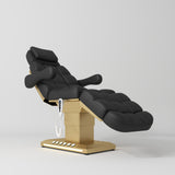Manufakturo Orielle B Black – 4-Piece Beauty Studio Set: Luxury Bed, Chair, Moonlight & Trolley