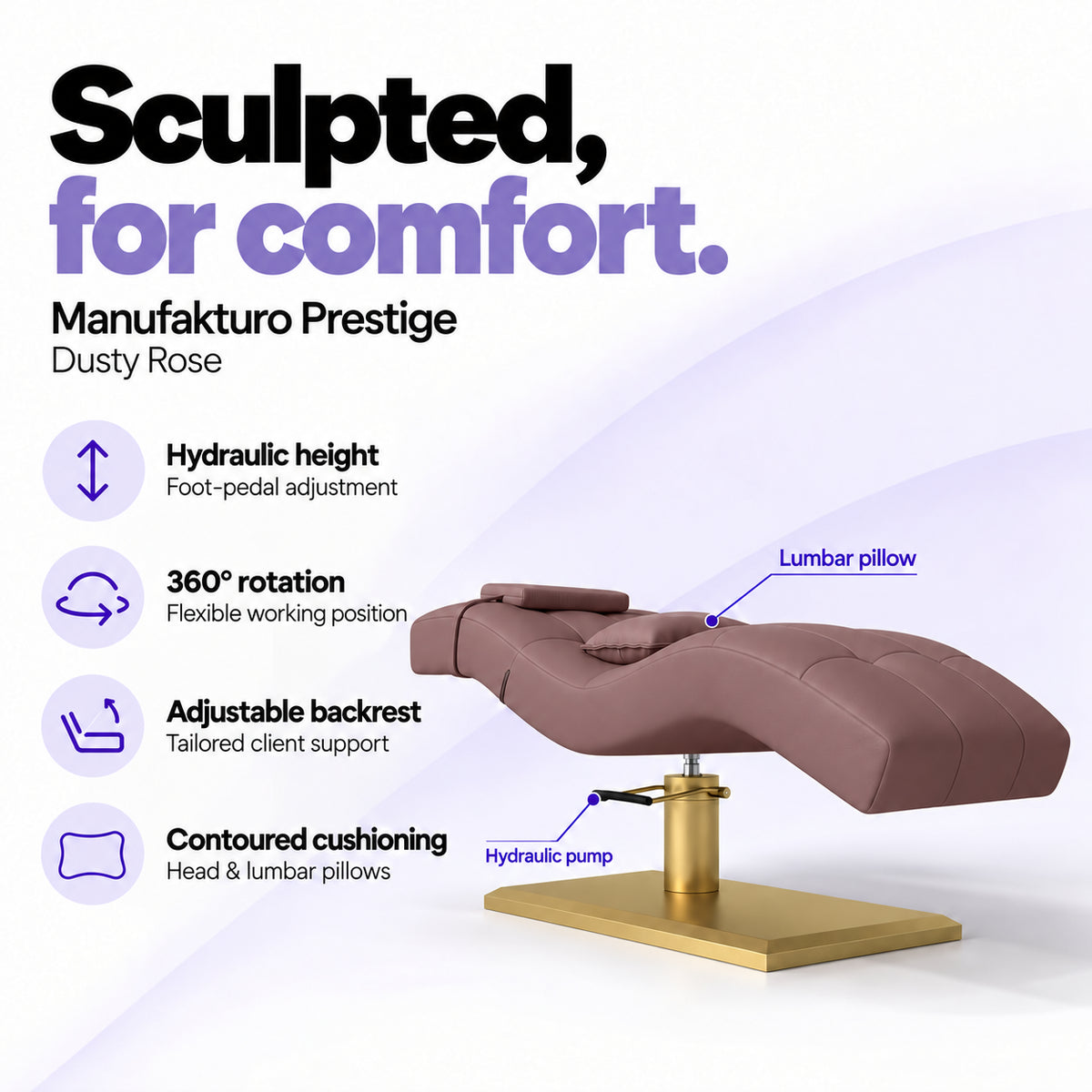 Manufakturo Prestige Dusty Rose – features, Gold base