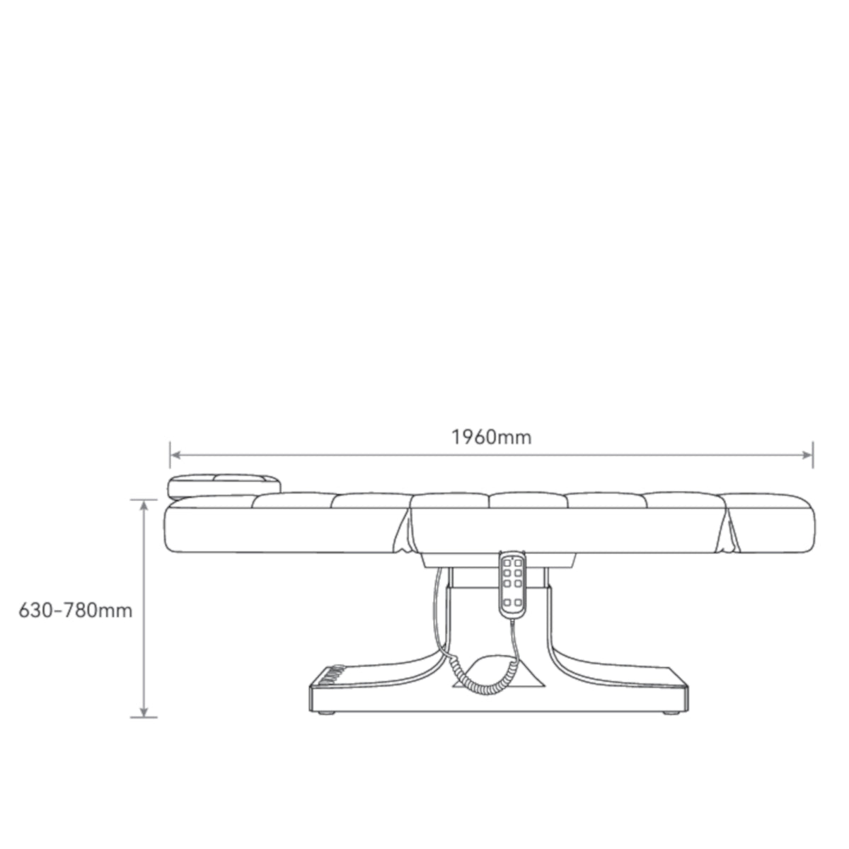 Manufakturo Saphir version A Luxury Electric Lash Beauty Bed - Hand & Foot Controls Deep Ash