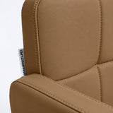 Manufakturo Serenity Caramel – upholstery and stitching close-up
