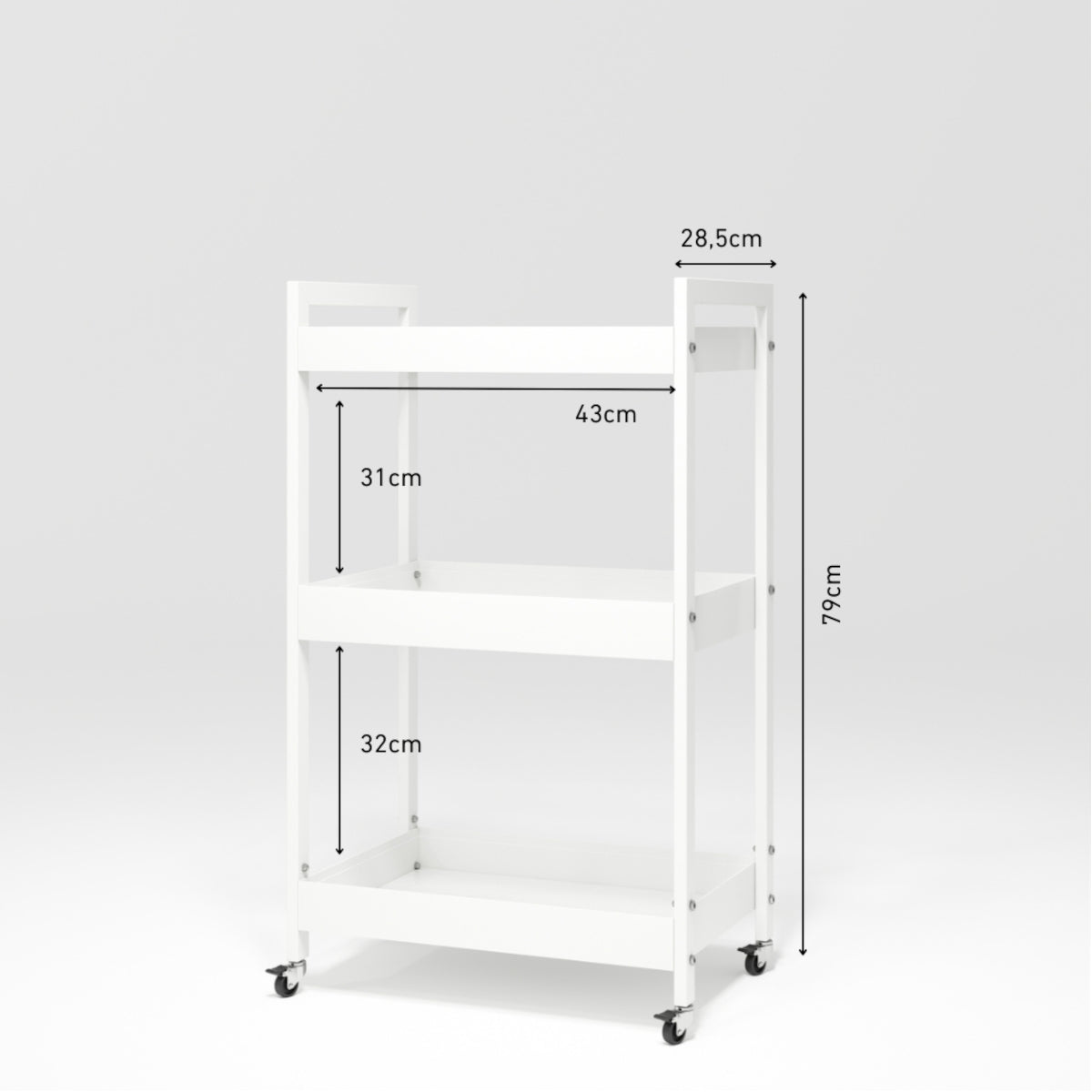 Manufakturo Beauty Trolley Assistant on Wheels White new