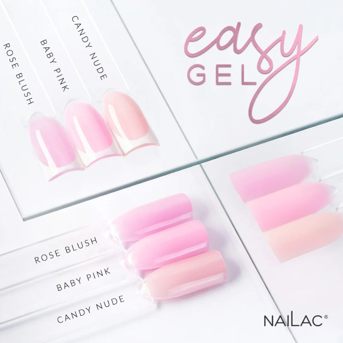 NaiLac EasyGel Nail Builder UV/LED Candy Nude Collection