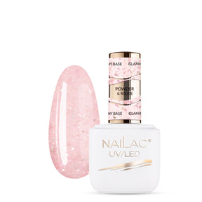 NaiLac Hybrid UV/LED Glammy Rubber Base Powder & Rouge