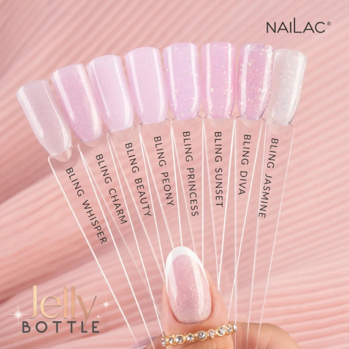 Nailac Jelly Bottle Gel Bling Jasmine Glitter Collection