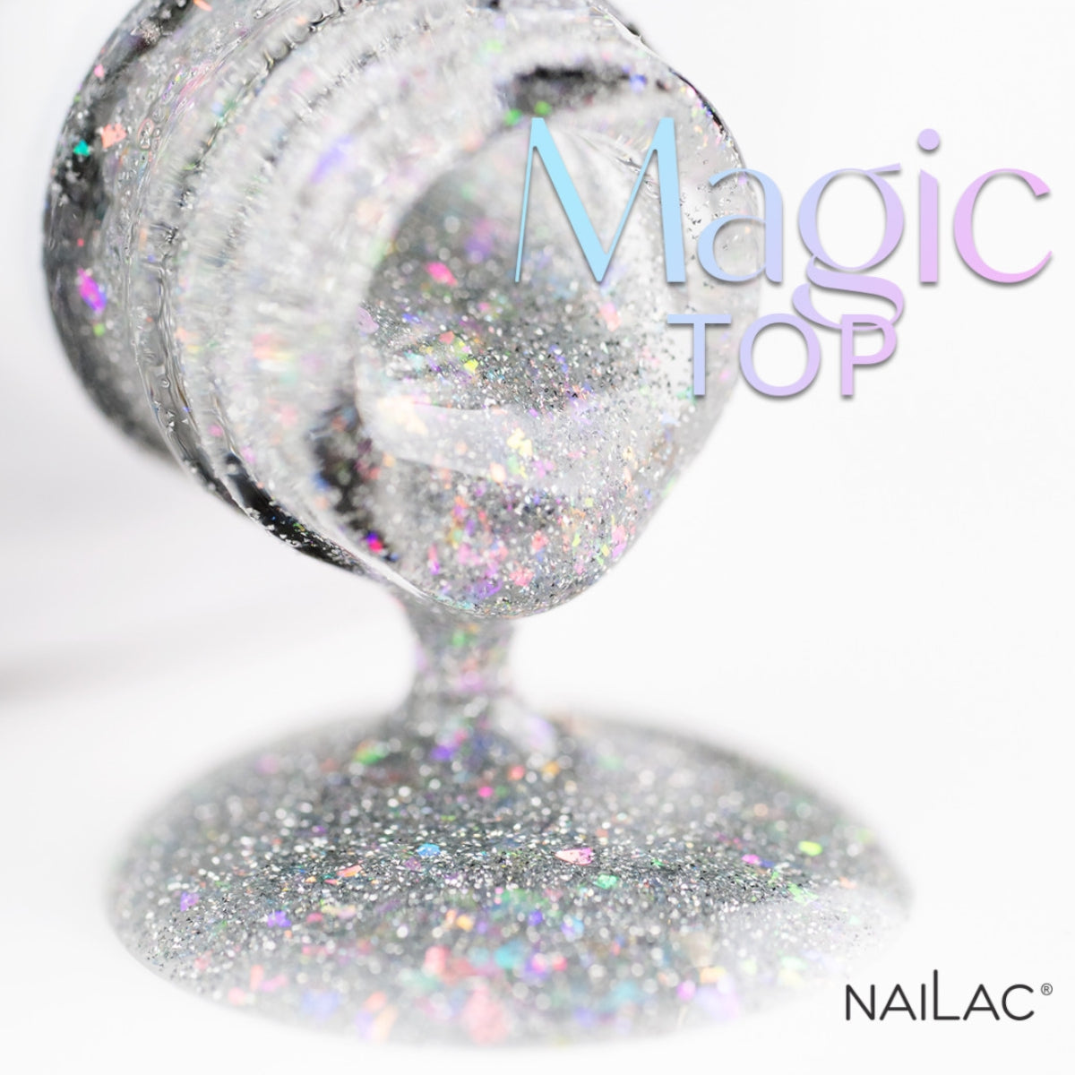 NaiLac Hybrid UV/LED Magic Top Swatch
