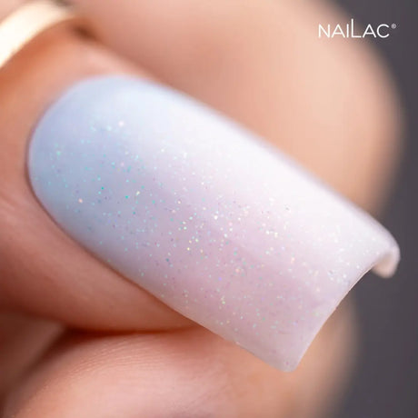 NaiLac Hybrid UV/LED Top OpalX Blush Holo Nail