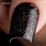 NaiLac Hybrid UV/LED Top OpalX Gold Nail