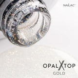 NaiLac Hybrid UV/LED Top OpalX Gold Swatch