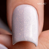 NaiLac Hybrid UV/LED Top OpalX Milky Gold Nails