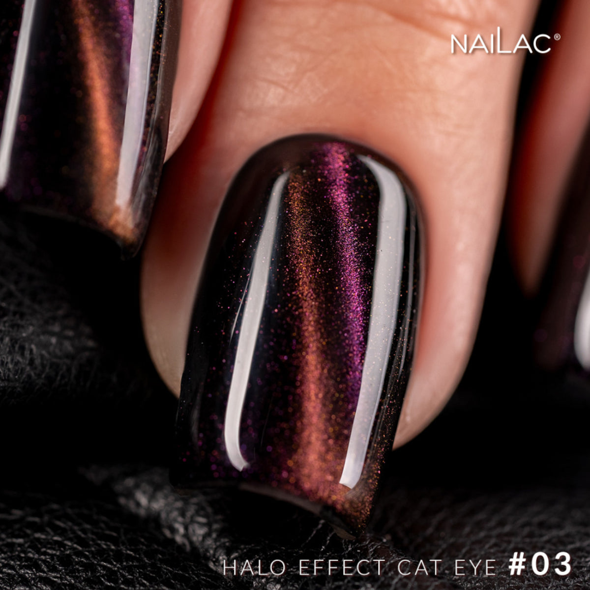 Lakier Żelowy ldo paznokci UV/LED NaiLac Efekt Halo Cat Eye 03