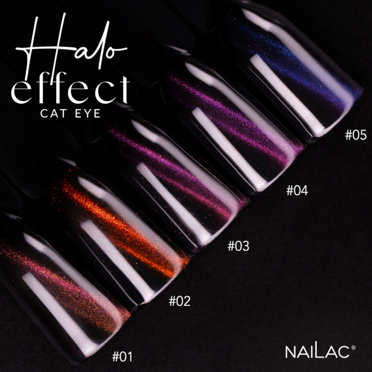 NaiLac UV/LED Gel Nail Polish Halo Effect Cat Eye 04 Collection