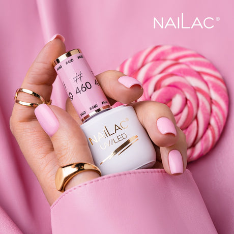 NaiLac UV/LED Gel Nail Polish 460 Pink Nails