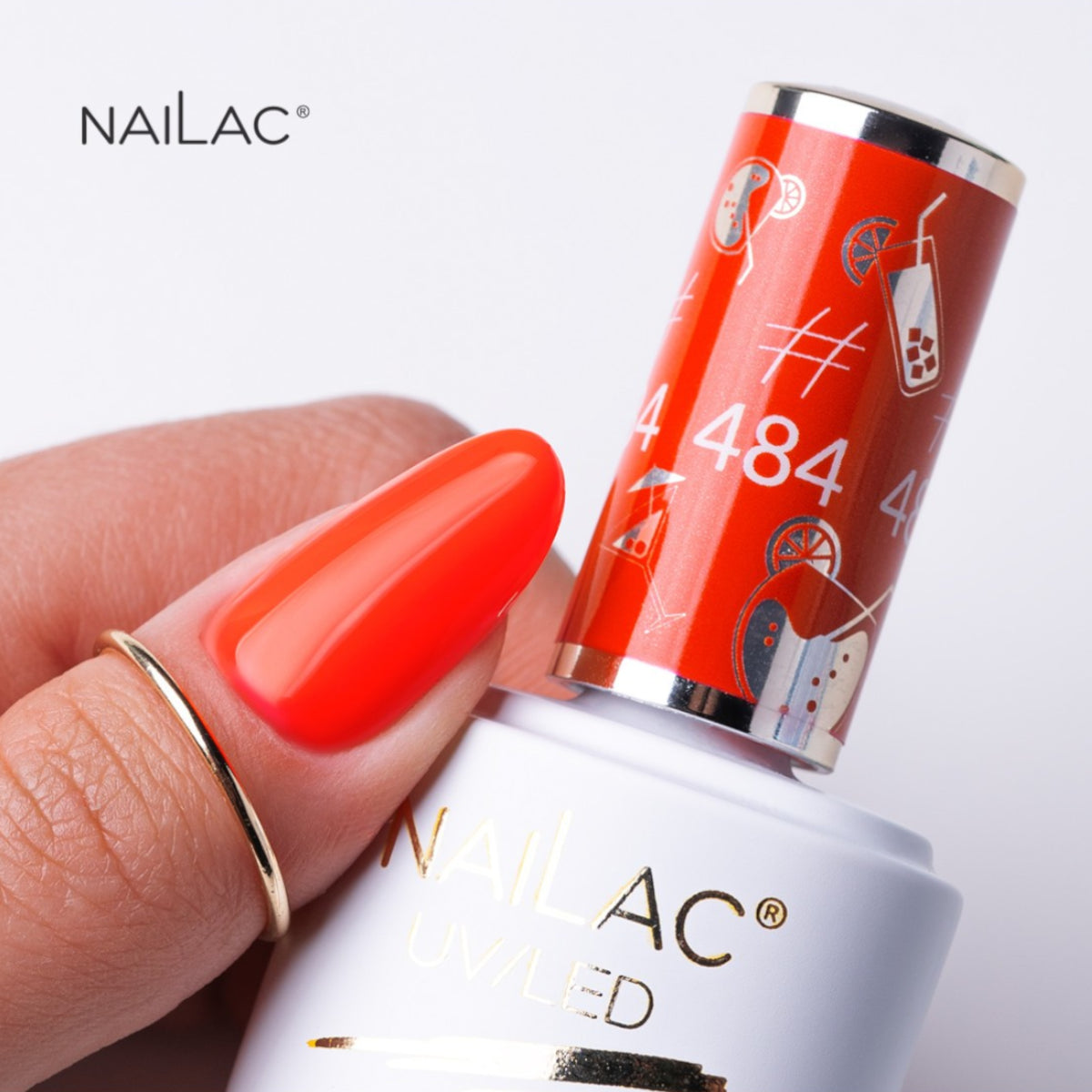 NaiLac UV/LED Gel Nail Polish 484 Nail Swatch