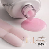 NaiLac UV/LED Gel Nail Polish 491 Pink Colour with Glitter