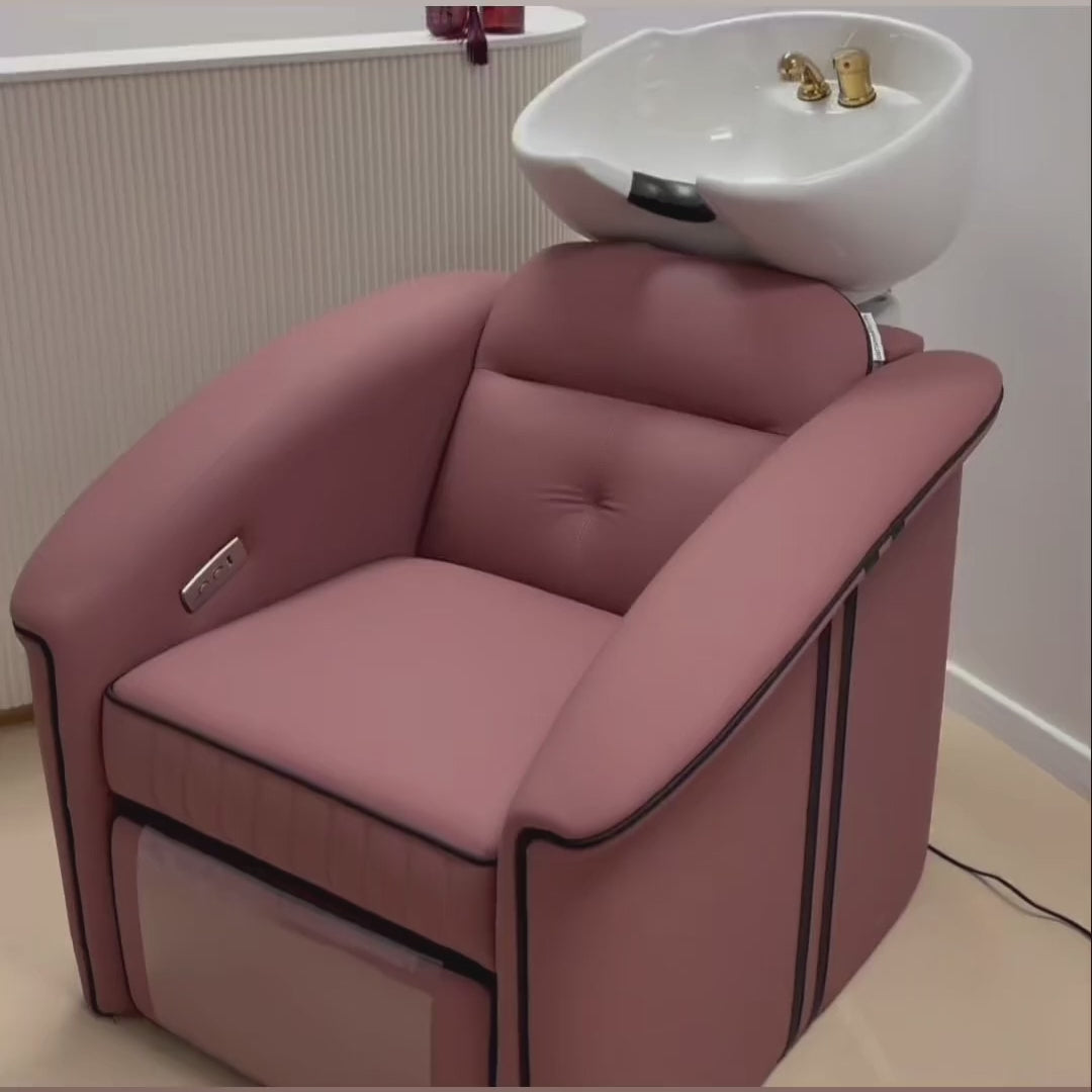 Manufakturo Monaco Luxury Hair Salon Backwash Unit Bare Blush - White Bowl