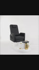 Manufakturo Noémie Creamy Luxury Electric Pedicure Chair – Massage Backrest, Gold Tap, USB-C, Ceramic Basin