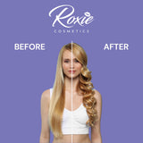 Roxie Heatless Curling Headband Kit Beige Before and After - Roxie Cosmetics