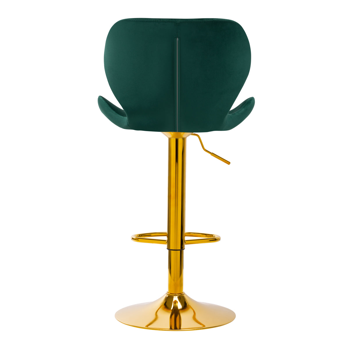 4Rico Bar Stool QS-B15 Velvet Green - full product view on a white background