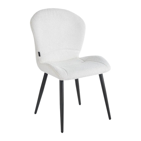 4Rico Lucente Reception Chair White - full product view at an angle on a white background