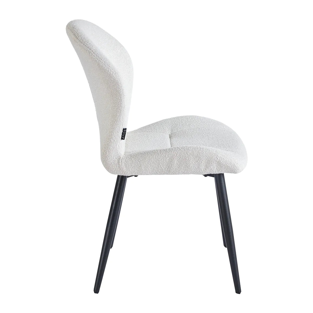 4Rico Lucente Reception Chair White - full product view on a white background