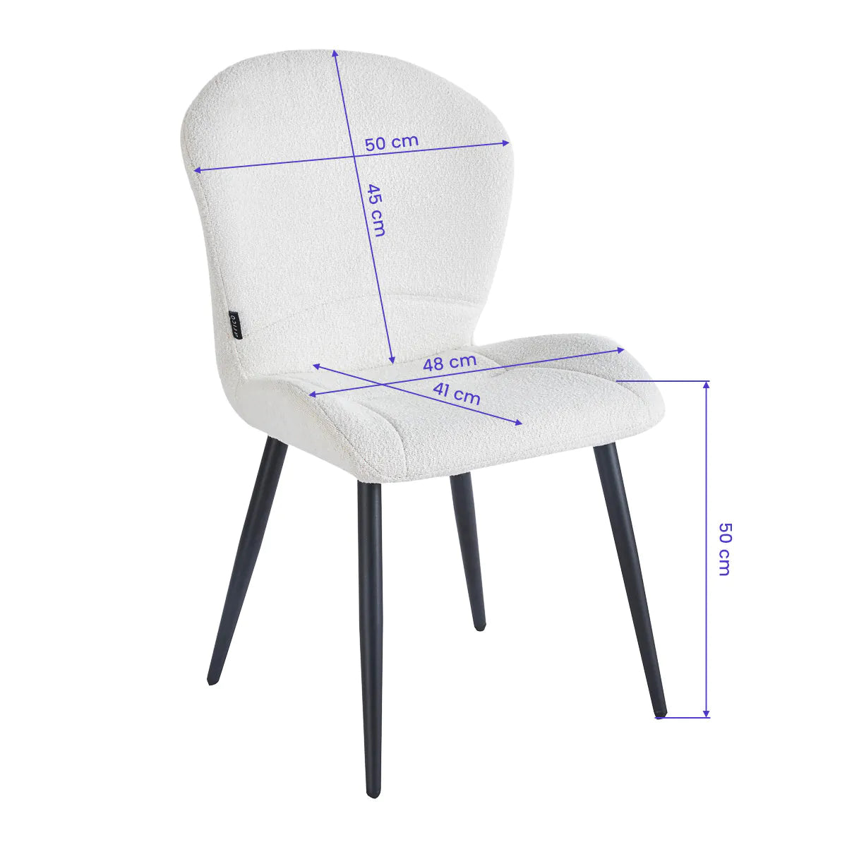 4Rico Lucente Reception Chair White - close-up of the upholstery and adjustment details