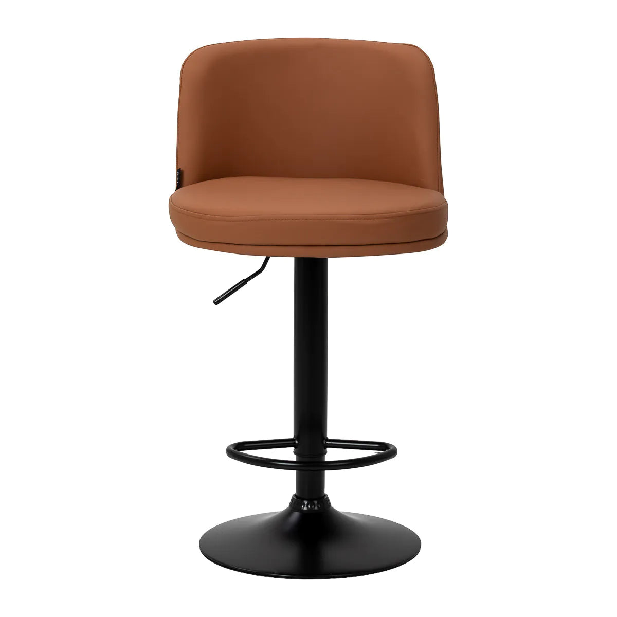 4Rico Modo Bar Stool Brown With Black Base - full product view on a white background