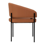 4Rico Novo Modern Reception Chair Brown - full product view on a white background