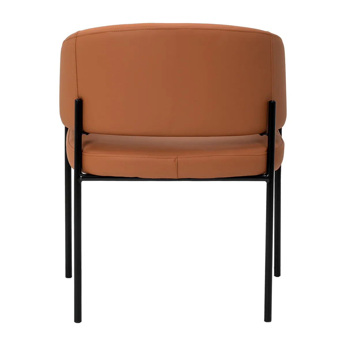 4Rico Novo Modern Reception Chair Brown - full product view on a white background
