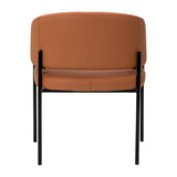 4Rico Novo Modern Reception Chair Brown - full product view on a white background