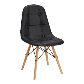 4Rico QS-185 Chair Black - full product view at an angle on a white background