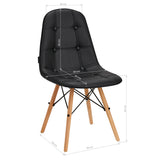 4Rico QS-185 Chair Black - full product view on a white background