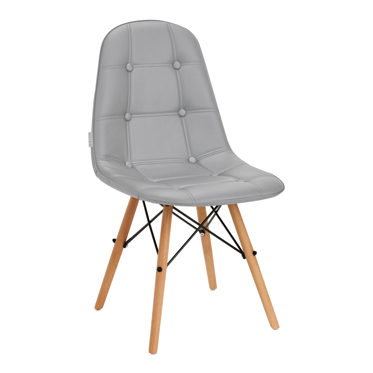 4Rico QS-185 Chair Grey - full product view at an angle on a white background
