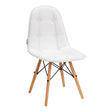 4Rico QS-185 Reception Chair White - full product view at an angle on a white background