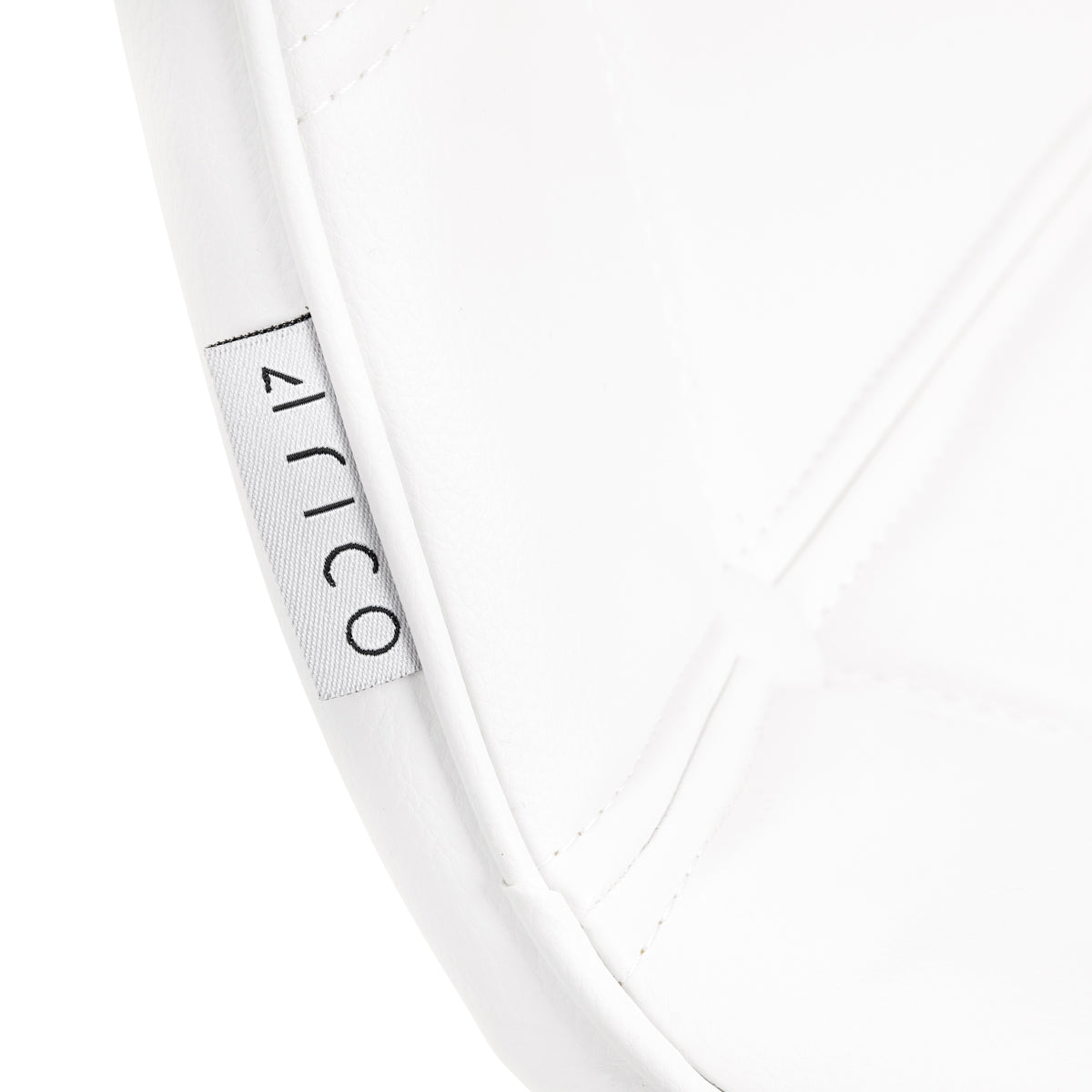 4Rico QS-185 Reception Chair White - full product view on a white background