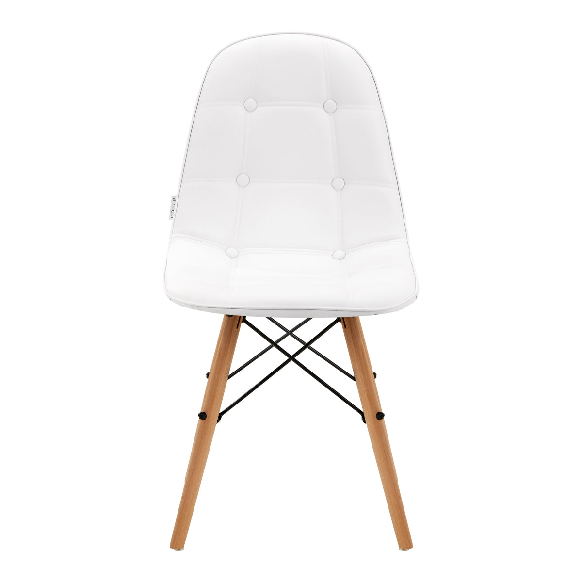 4Rico QS-185 Reception Chair White - close-up of the upholstery and adjustment details