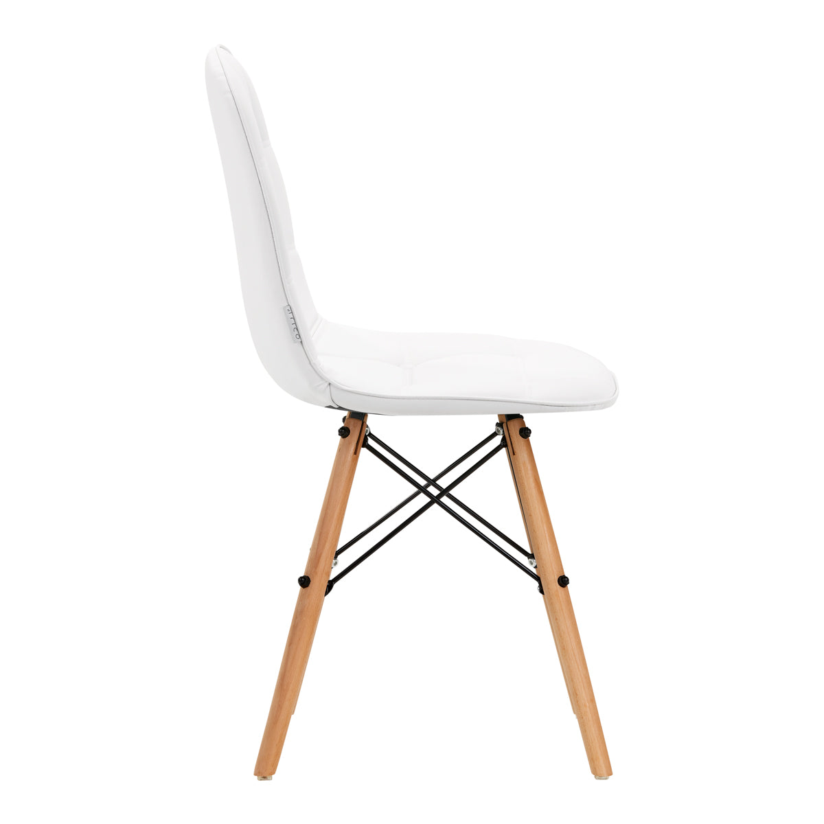 4Rico QS-185 Reception Chair White - close-up of the upholstery and adjustment details