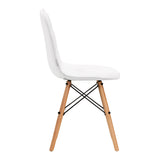 4Rico QS-185 Reception Chair White - close-up of the upholstery and adjustment details