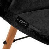 4Rico QS-186 Velvet Reception Chair Black - displayed in a professional treatment-room setting