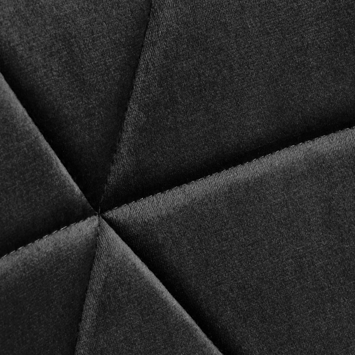 4Rico QS-186 Velvet Reception Chair Black - close-up of the upholstery and construction details