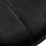 4Rico QS-186 Velvet Reception Chair Black - close-up of the upholstery and construction details