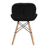 4Rico QS-186 Velvet Reception Chair Black - close-up of the upholstery and adjustment details