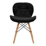 4Rico QS-186 Velvet Reception Chair Black - close-up of the upholstery and adjustment details
