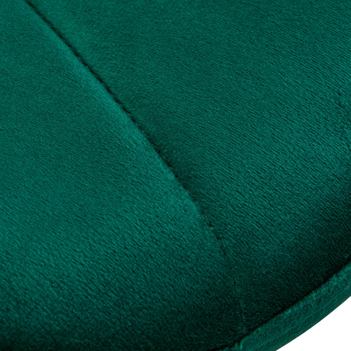 4Rico QS-186 Velvet Reception Chair Green - close-up of the upholstery and construction details